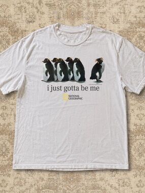 National Geographic penguin graphic Women Men T-shirt Unisex